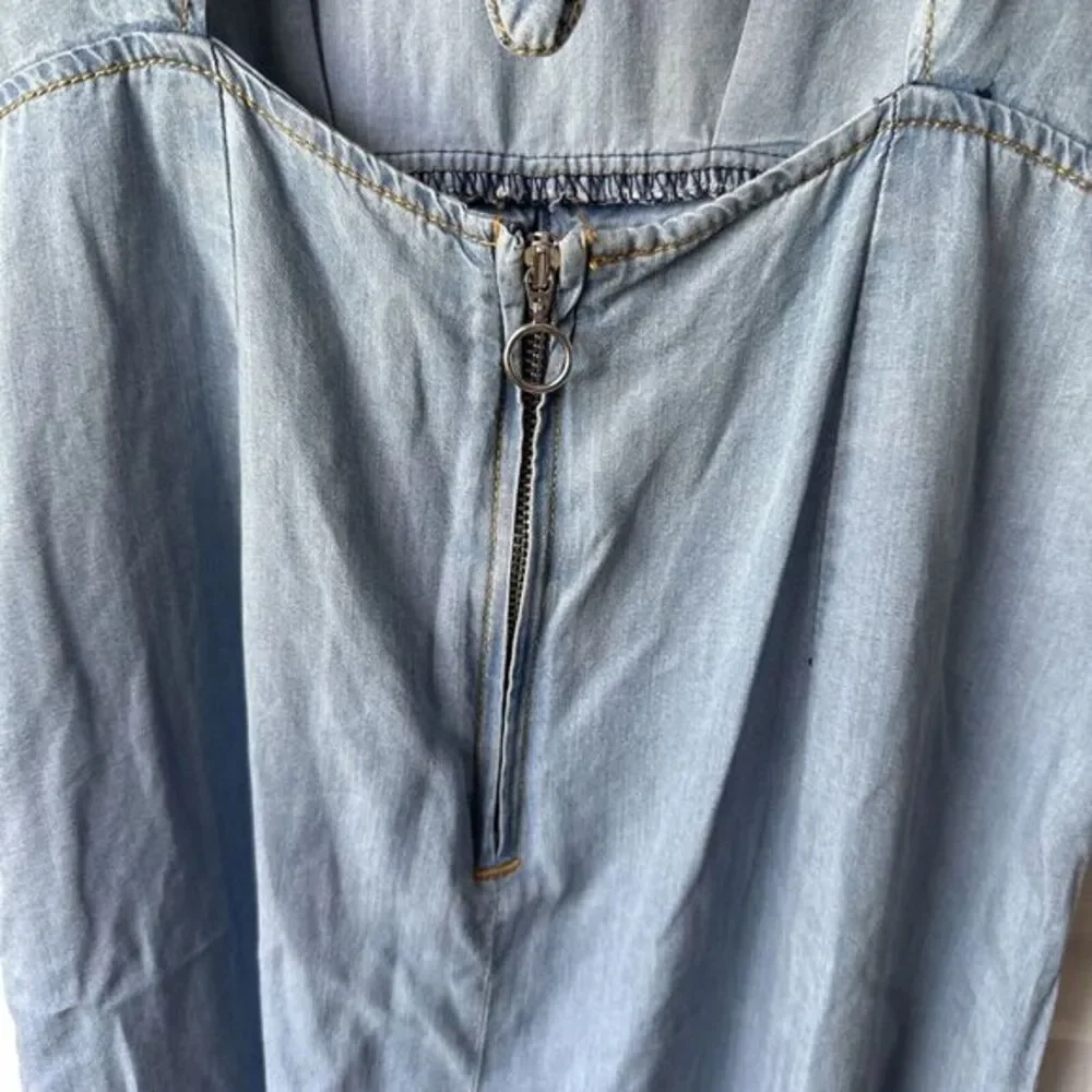 Zara Dress Size Small Poplin jean style‎ lightweight dress summer dress